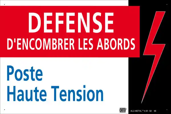 Achetez Aujourd'hui Affiche alumétal de signalisation "défense d‘encombrer les abords" 300 x 200 mm.