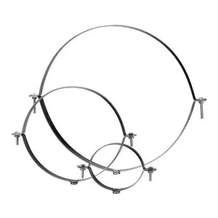 Jusqu'à Épuisement Des Stocks Collier support isolé double filetage pour tige de 8 ou 10 mm, D 630 mm. (CSU 630 ISOLE)