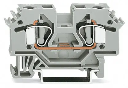 Borne de passage 2c / 6 mm² / gris Authentique