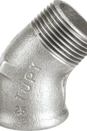 Raccord fonte malléable galva 21/2 coudé mâle-femelle petit rayon 45° Offre Spéciale